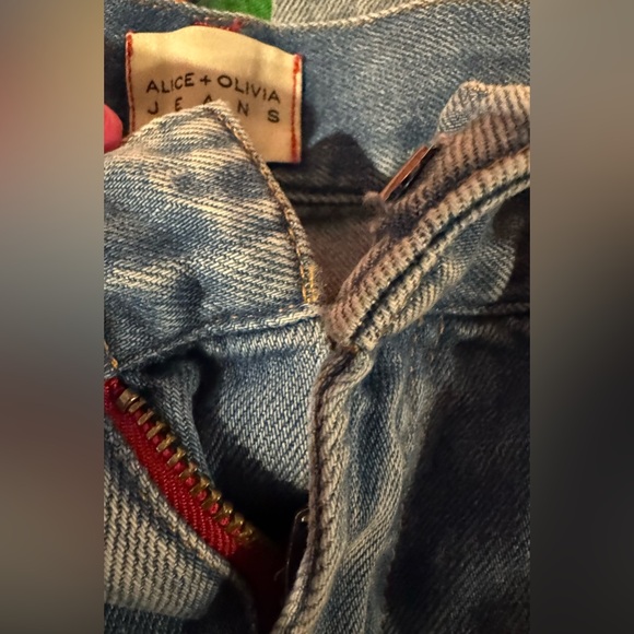 Alice + Olivia baggy denim cargo pants size 32 $395 retail - Picture 5 of 16